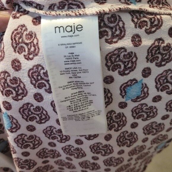 Maje Ralinka Printed Cold-Shoulder Dress - Picture 8 of 8